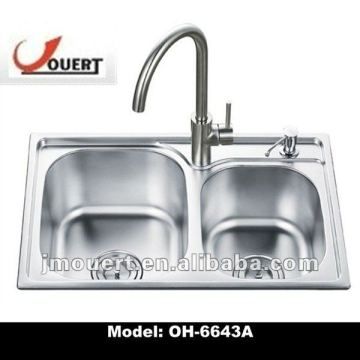 Stanless Steel Double Bowl Kitchen Sink industrial sink kitchen washing basin