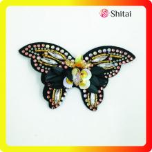 Fancy butterfly embroidery with sequins&strass