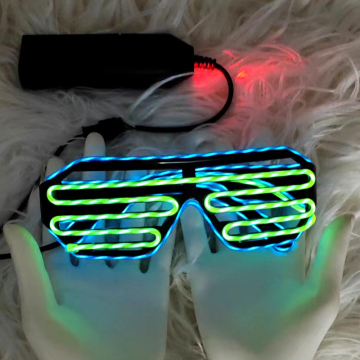 EL Wire Motion Effect Shutter Shade Glasses