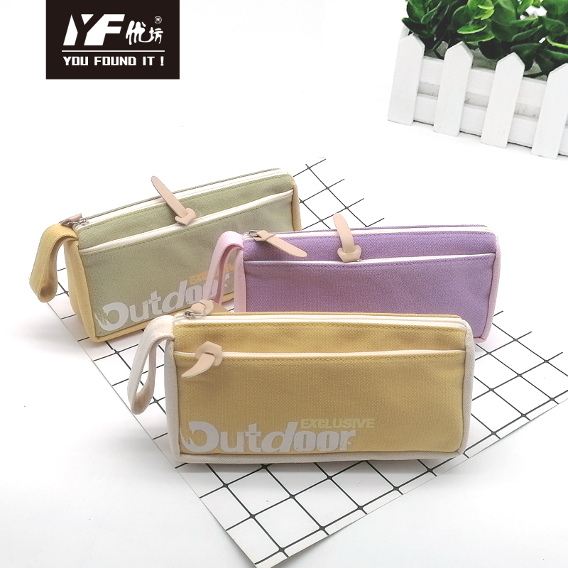 Custom outdoor style canvas portable​ Pencil Case & bag multifunctional bag