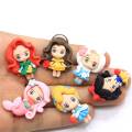 32mm Kawaii Simulation polymère argile poupée dos plat princesse résine Cabochons pour bricolage cheveux arc téléphone décoration Scrapbooking