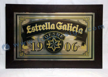 Tiles Frame Beer Bar Mirrors Blackboard Indoor 120x80x2cm