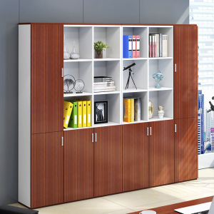 Ample Space Wooden Bookcase With Doors
