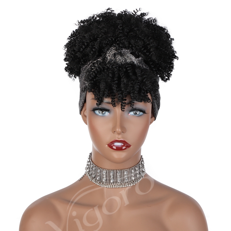 2020 Fiber Wig Headwrap Short Spring Custom Elastic Adjustable Plastic Silver Ladies Headband Synthetic Hair
