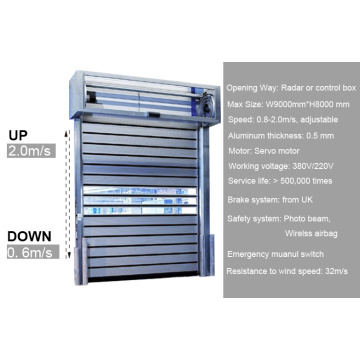 Aluminum Rapid Spiral Door for Warehouse