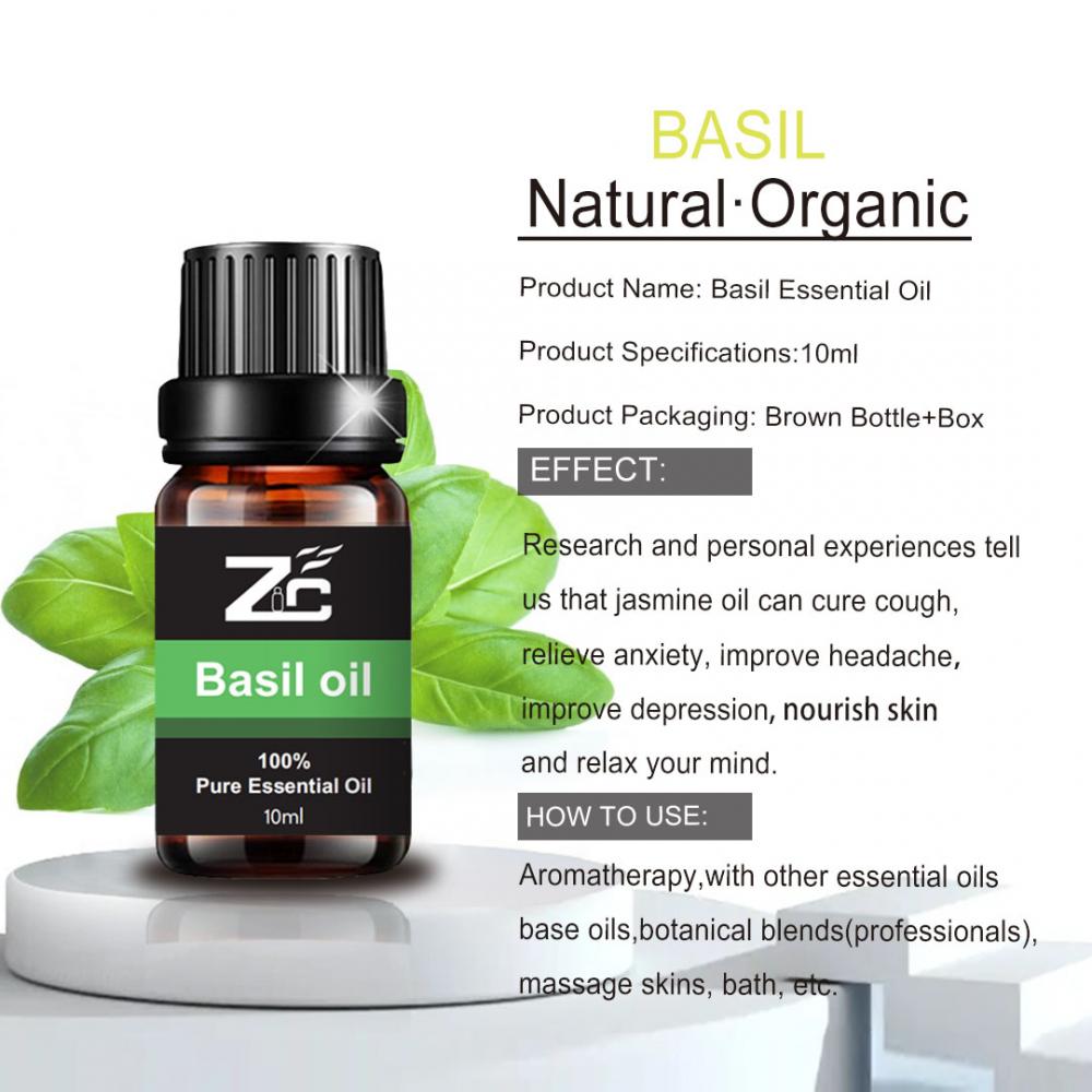 Mafuta ya Basil Mafuta muhimu kwa ngozi na afya aromatherapy