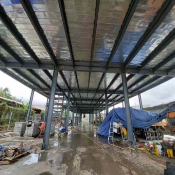 stainless light steel structure frame building