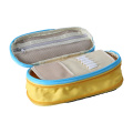 Double zipper oval pen case Stationery pen case