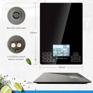 Digital Multifunctional Kitchen Scale - 5kg Electronic Nutrition & Calorie Food Scale