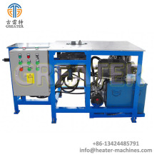 Hydraulic induction heating elbow making machine