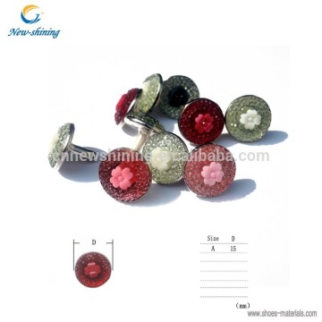 Metal stone button for decoration