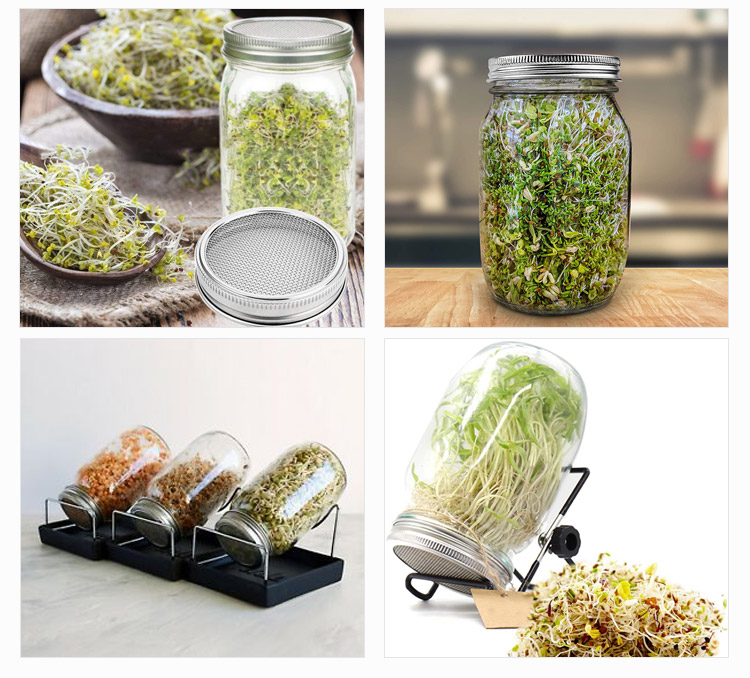 Yuming Sprouting Lids For Wide Mouth Canning Jar Mason Jar Sprouting Lids Sprouting Jar Lid