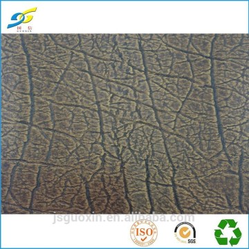 good PVC synthetic printed leather for decorative