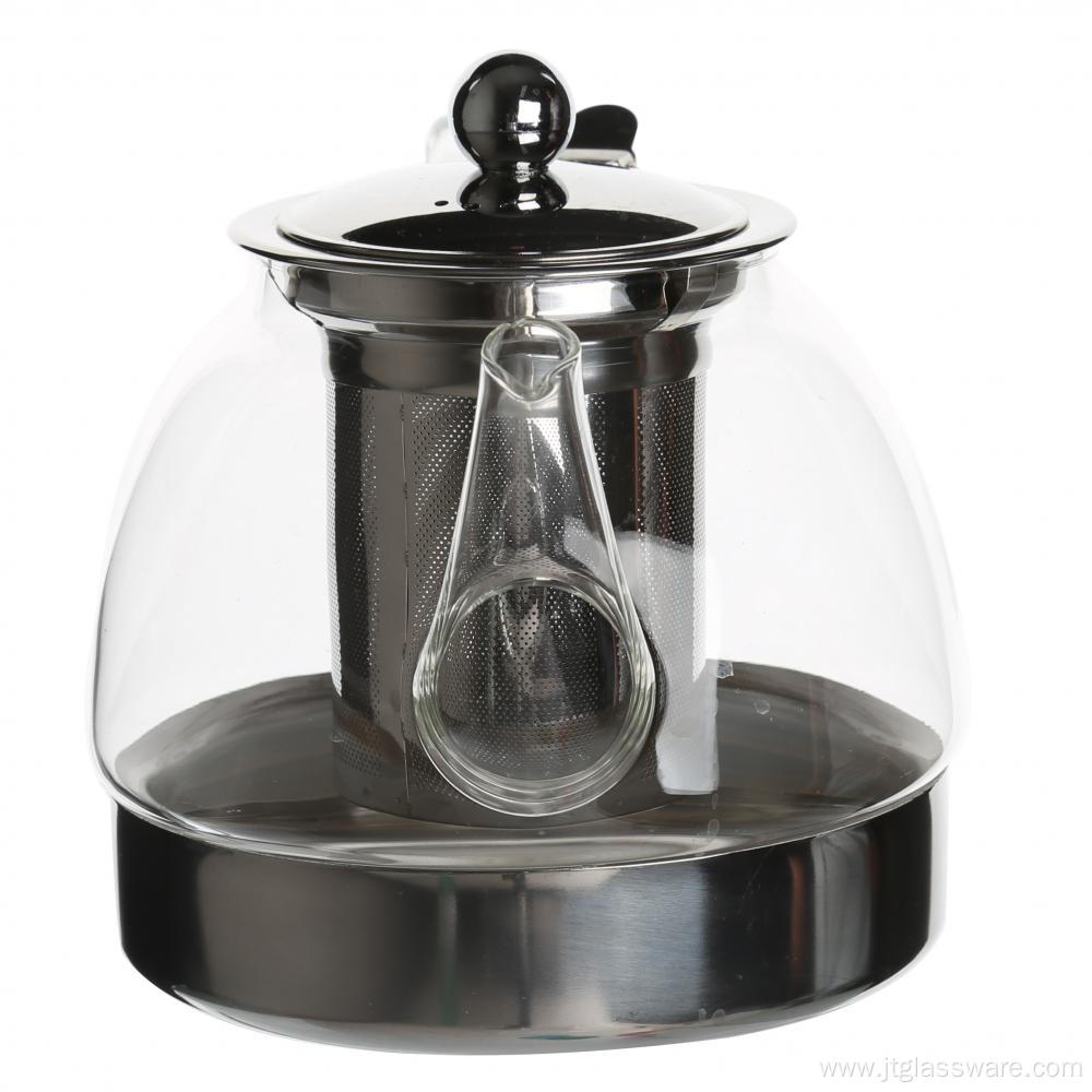 Eco-friendly Glass Teapot With Stainless Steel Infuser