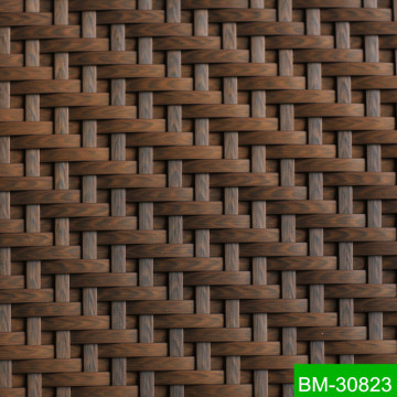 Furniture Material Rattan Stripe Brown Antioxidative Anti-UV PE Flat Rattan