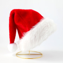 Wholesale Non-Woven Santa Hat Plush Beanie for Christmas Parties