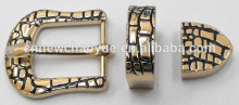 3 piece buckle set for cowboy belt