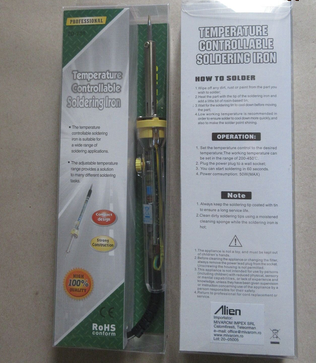 Zhongdi ZD-708 30W Soldering Iron Kit with Temperature Adjustment For Reliable Electronic Circuit Repair By Eliminating Damag