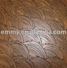 Natural coconut shell tile for indoor and outdoor