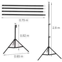 Portable Photography Lightstand for Selfie and Live Streaming - Adjustable from 20cm to 240cm