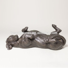 New design casting outdoor antique brass dog sculpture