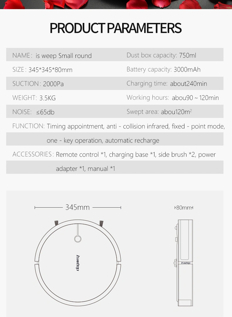 Robotic Vacuum Cleaner Automatic Cleaning