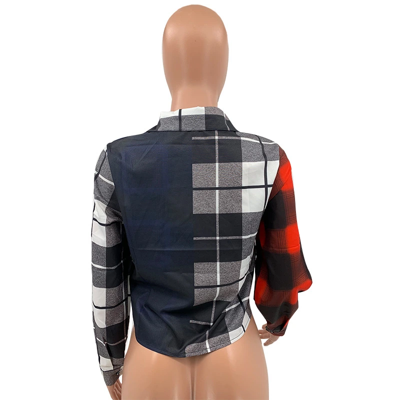 L99522 New Fashion Casual Plaid Shirt