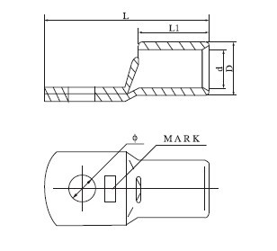 SC(JGK) Series A Type Electric Wire Connectors Tinned Cable Crimp Copper Lug