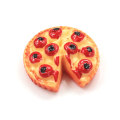 Pizza a forma di torta in resina a forma di cabochon flatback carino mini cabochon perline fai da te decorazione perline slime frigo decor