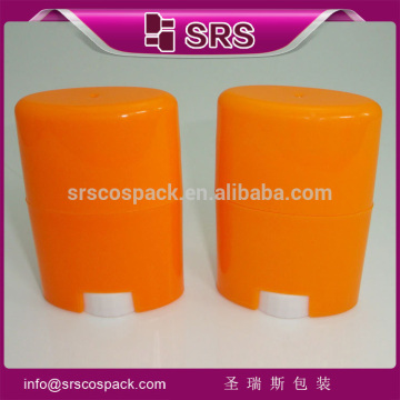 Round plastic container, and plastic 75ml deodorant container for cosmetic compacts
