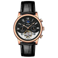 Hombres de lujo Moon Phase Tourbillon Movt reloj automático