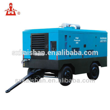 Diesel driven screw mobile small size air compressor drilll rig air compressor