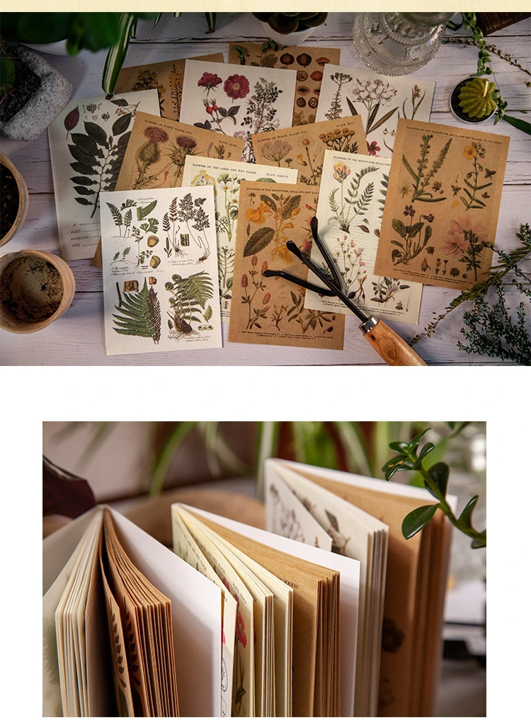 Flower Plants Printing Design DIY Scrapbook Notes Pad