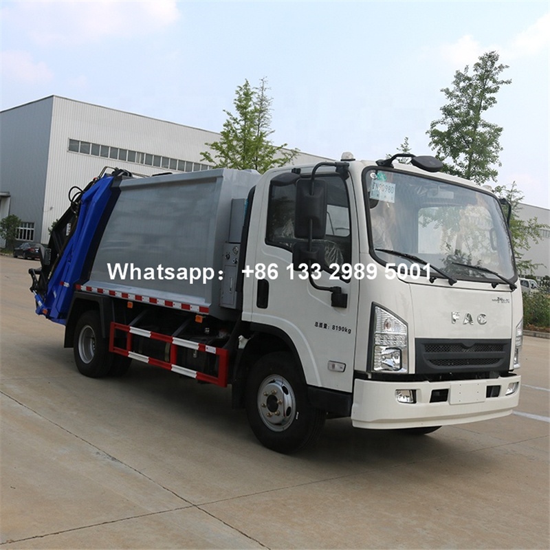 Faw 5tons Loading Waste Compactor Truck Mini Garbage Vehicle In Qatar, High Quality Faw 5tons