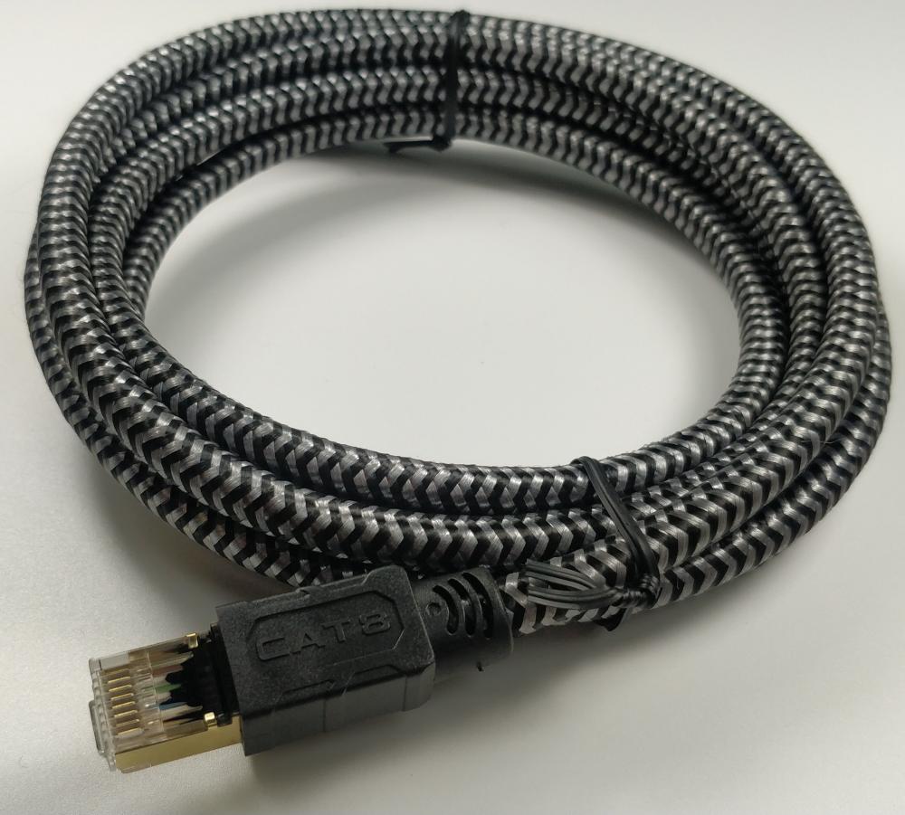 Câble en nylon de réseau LAN Ethernet Cat8 haute vitesse