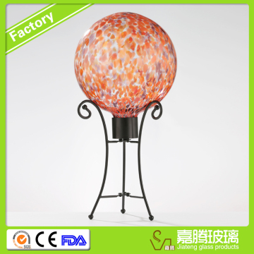 10 Red Spots Glass Gazing Ball