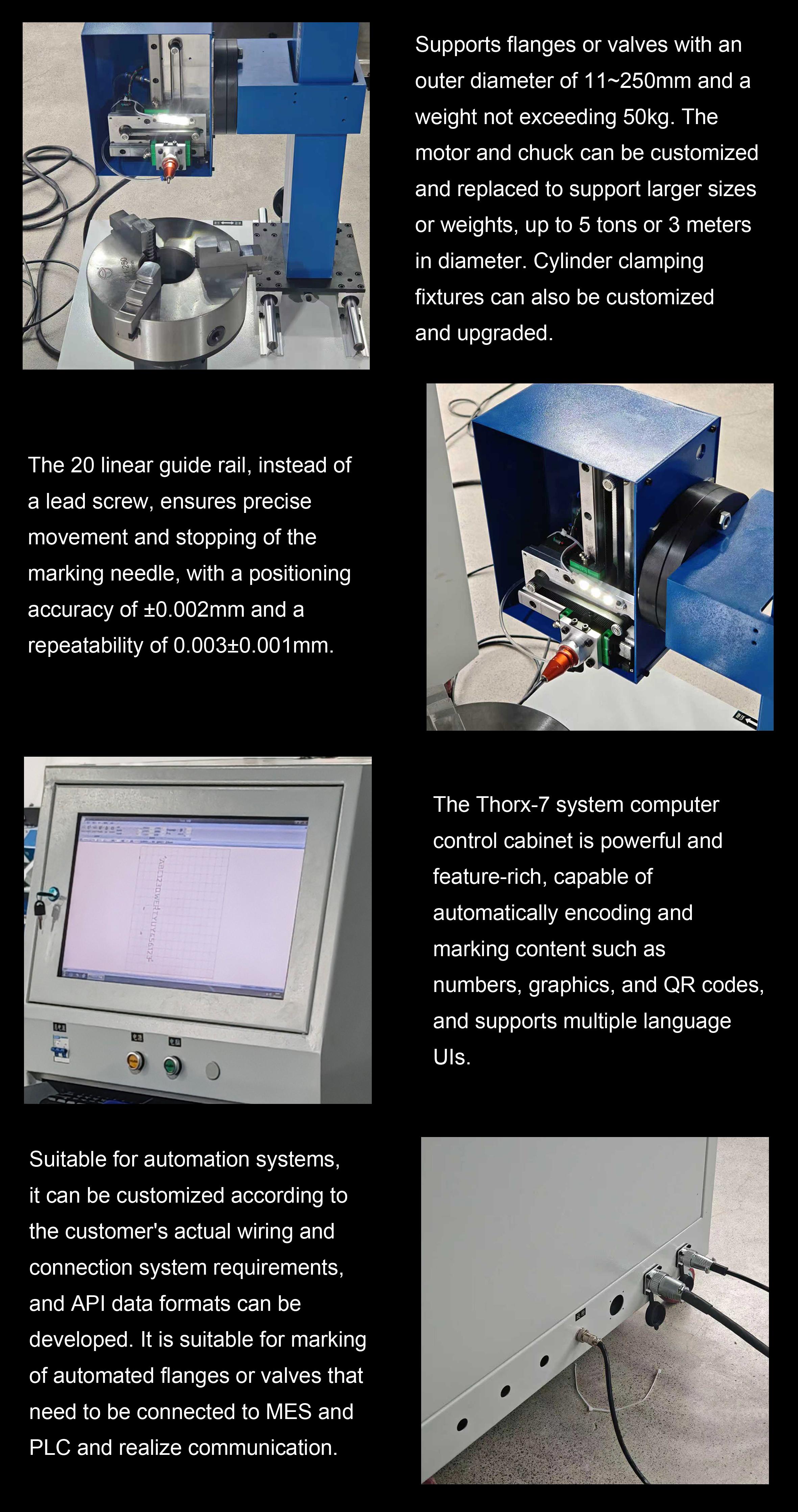 Desktop Flange Dot Peen Rotary Marking Machine