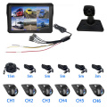 10.1 inch 6 channel vehicle monitor system support 2.5D touch/H.265 compression standard function