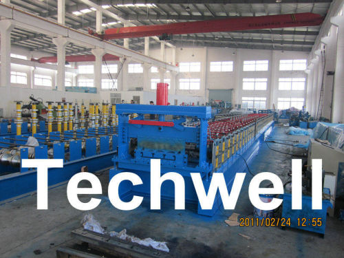 Steel Structure Floor Deck Roll Forming Machine For Roof Deck, Steel Tile Tw-fd1250