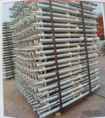 Ground Screw Pole Anchor Foundation Spiral Steel Pile For Rock Spiral pile