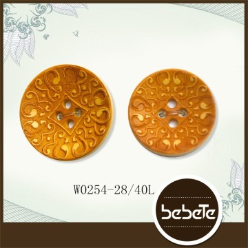 Engraving Flower extra large wooden buttons