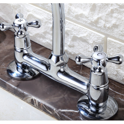 Dual Handle Faucet Brass Basin Faucet