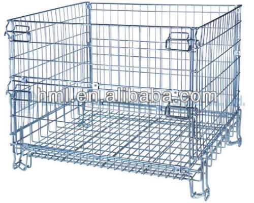 Galvanized wire mesh container