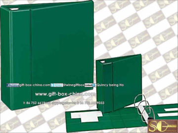 Leather ring binder folder