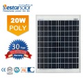 Mini techo de 20w con paneles solares en casa