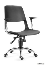 Plastic office chair with chorme arm and base