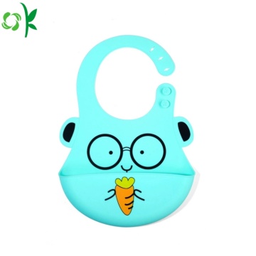 Cartoon Washable Silicone Baby Bibs for Dinner