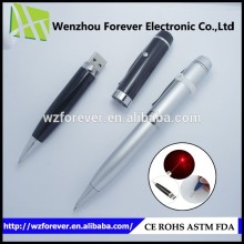 2016 New-Product, Wholesale, Cooper Laser Pointer Pen with USB Pen Drive With Laser Light