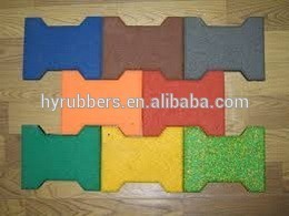 rubber dog bone tile / rubber walkway tile / rubber floor tile