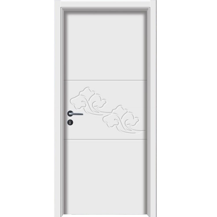 económico compuesto de mdf de alta calidad interior de seguridad puertas simples de madera dormitorio puerta sólida resistente al fuego